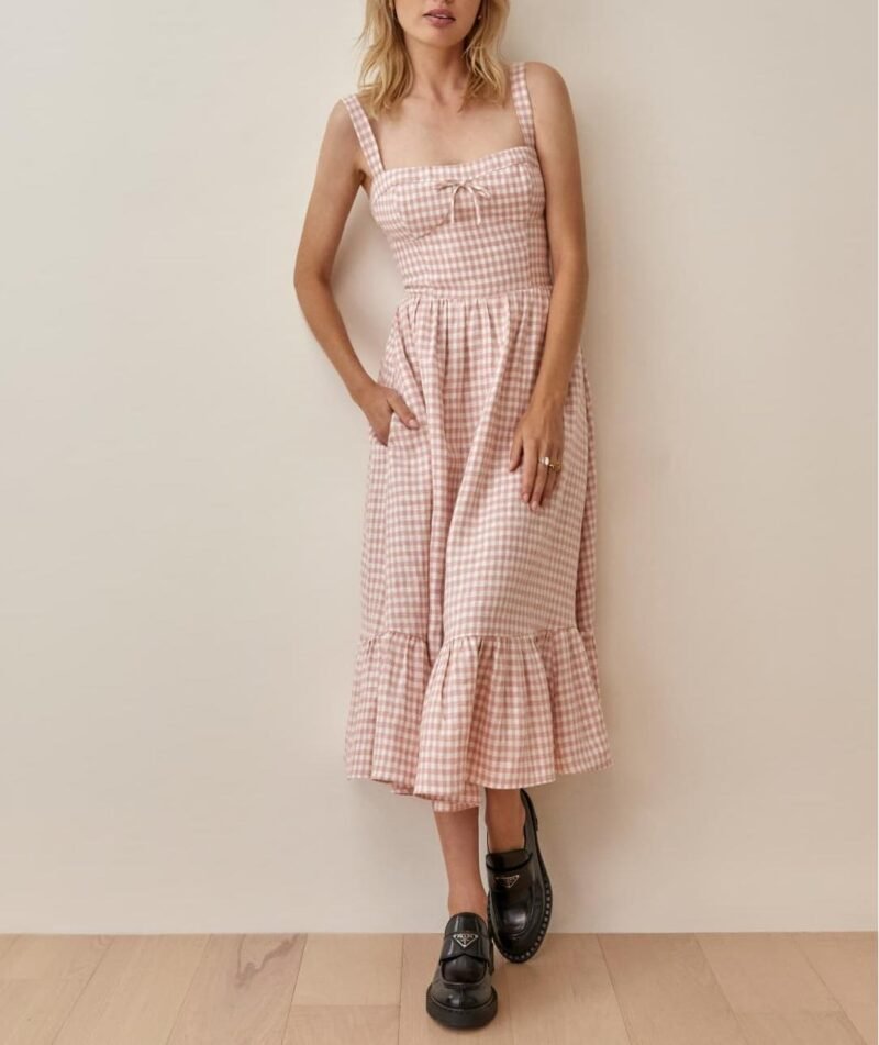 Baguette and Gingham Dress