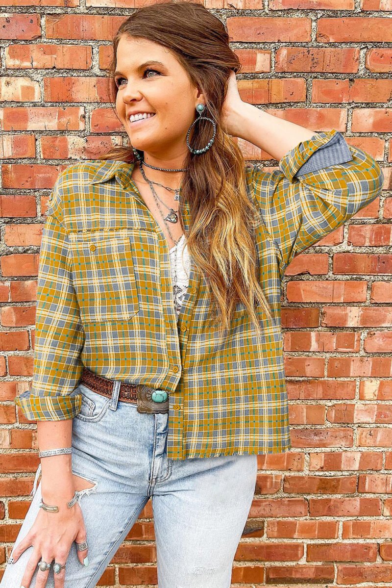 Ginger Plaid Shacket - Image 2