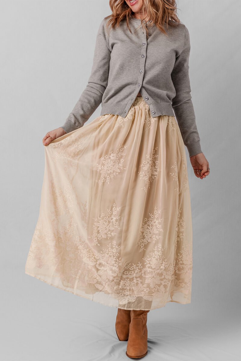 Oatmeal Fields Maxi Skirt - Image 5