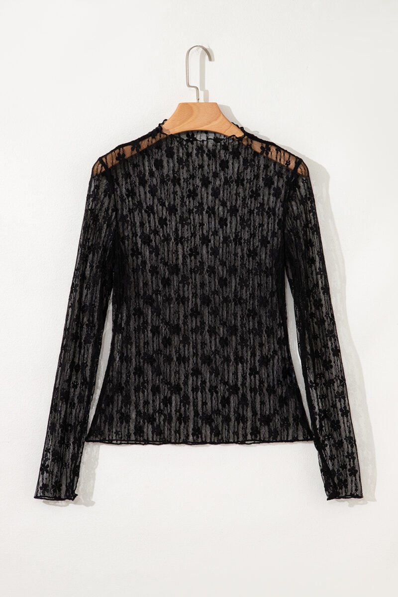 Sheer Floral Lace Top - Image 29
