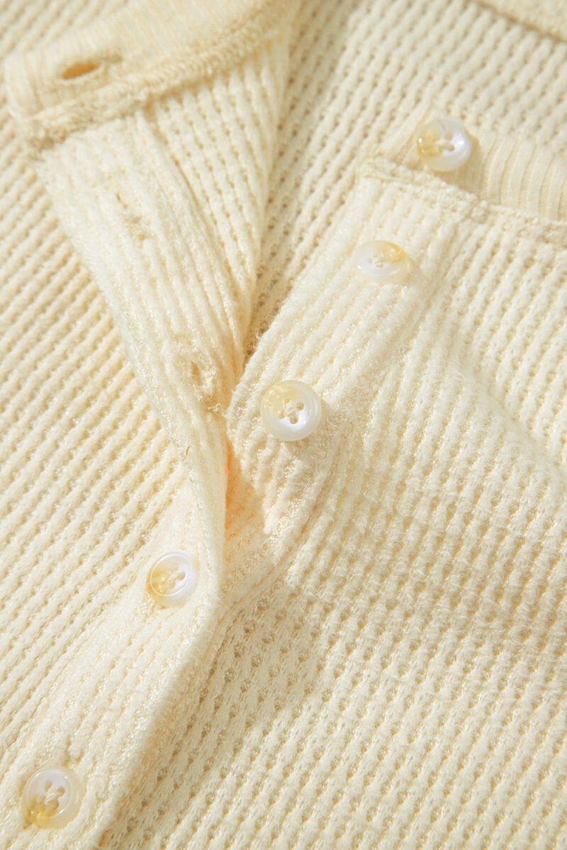 Oatmeal Henley Top - Image 10