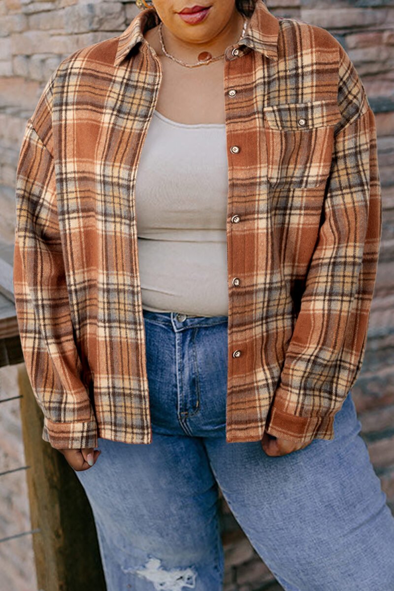 Brown Plaid Shacket