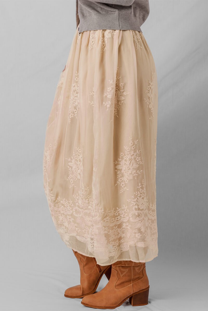 Oatmeal Fields Maxi Skirt - Image 3