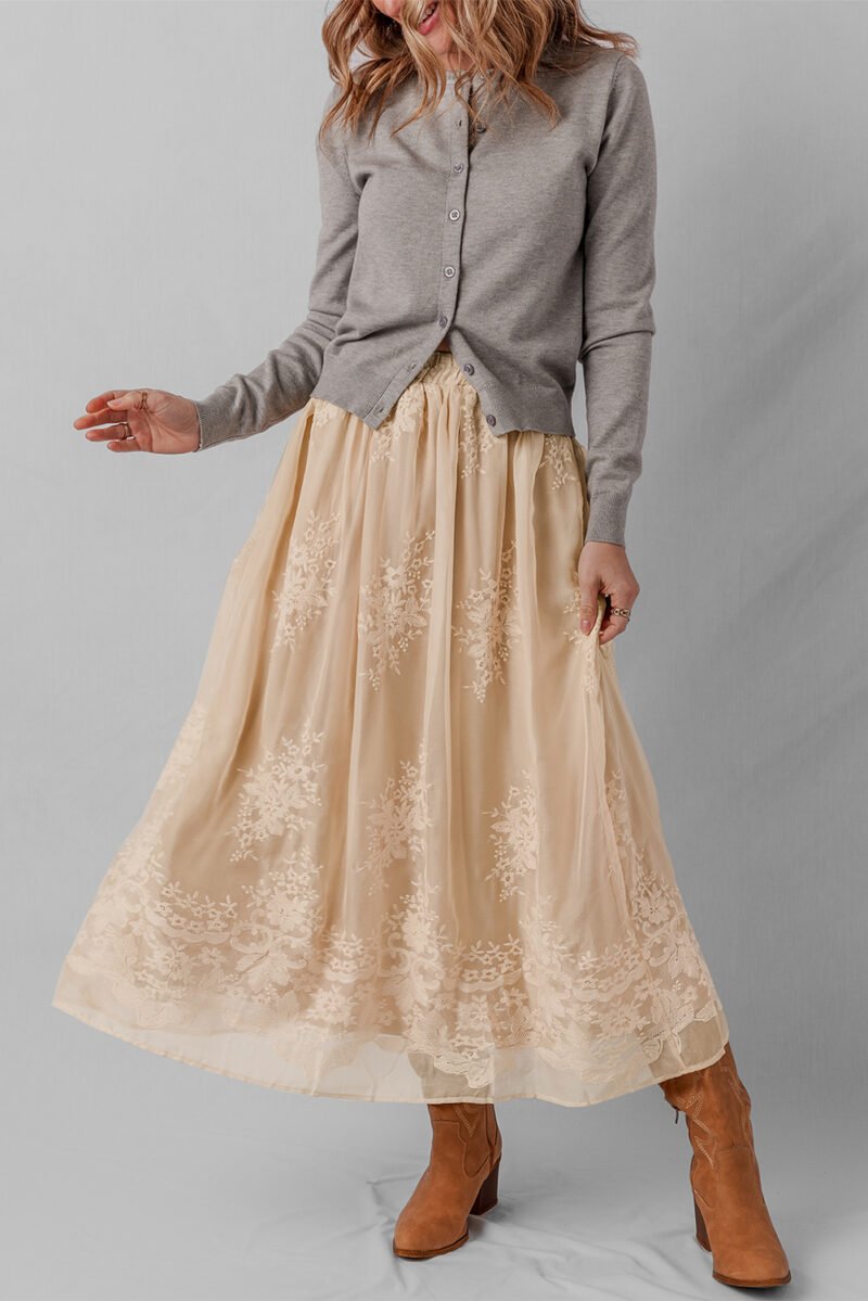 Oatmeal Fields Maxi Skirt - Image 4
