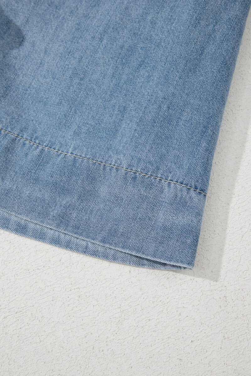 Dusk Puff Sleeve Denim Top - Image 10