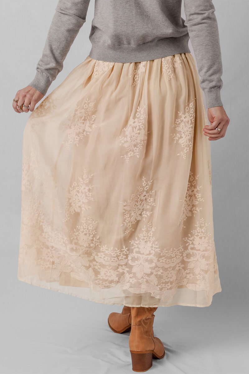Oatmeal Fields Maxi Skirt - Image 8