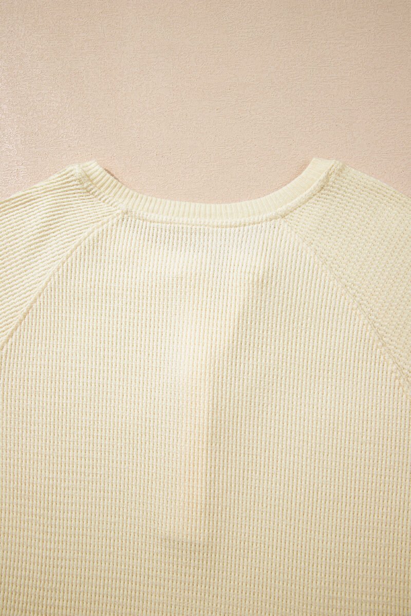 Oatmeal Henley Top - Image 13