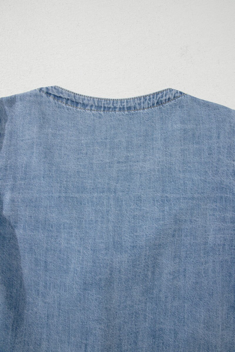 Dusk Puff Sleeve Denim Top - Image 8