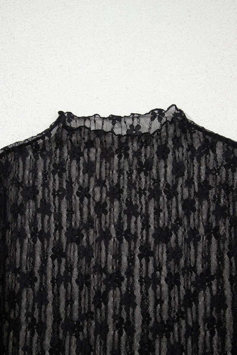 Sheer Floral Lace Top - Image 32