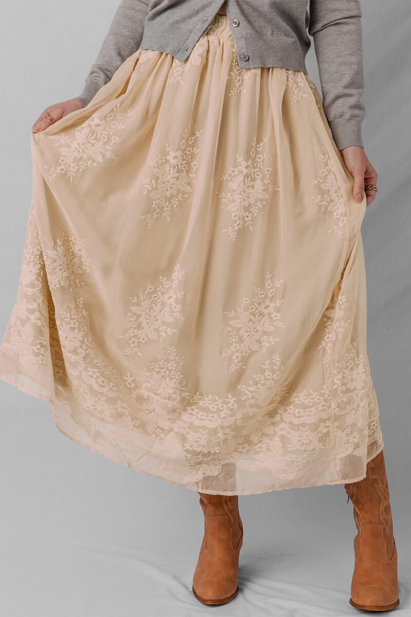 Oatmeal Fields Maxi Skirt