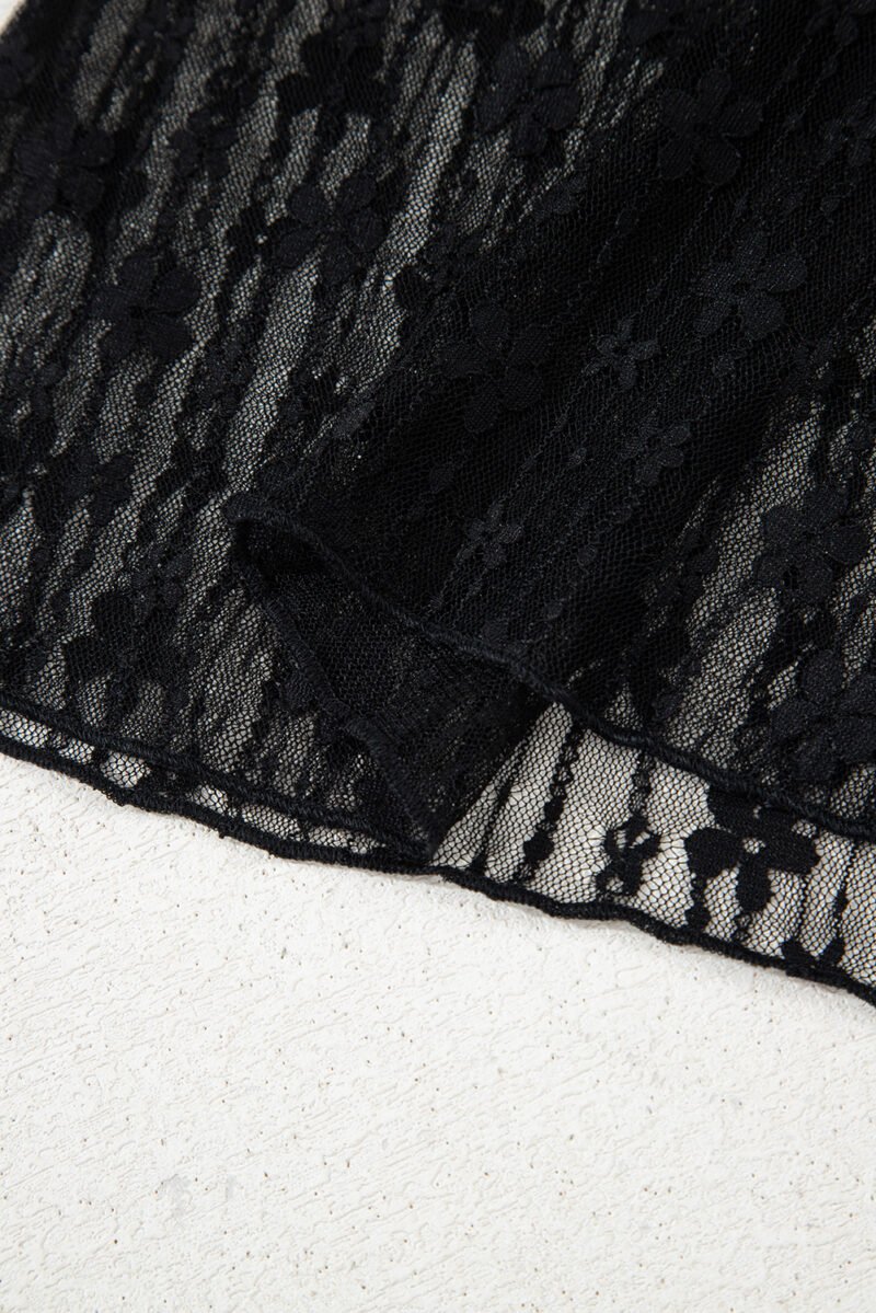 Sheer Floral Lace Top - Image 34