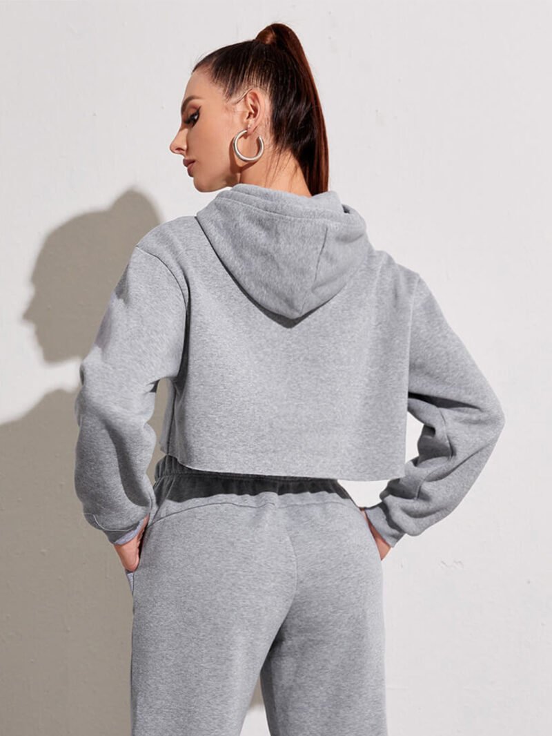 Cloud Stitch Cropped Hoodie - Image 15