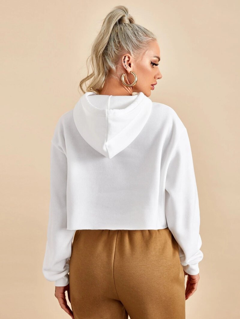 Cloud Stitch Cropped Hoodie - Image 2