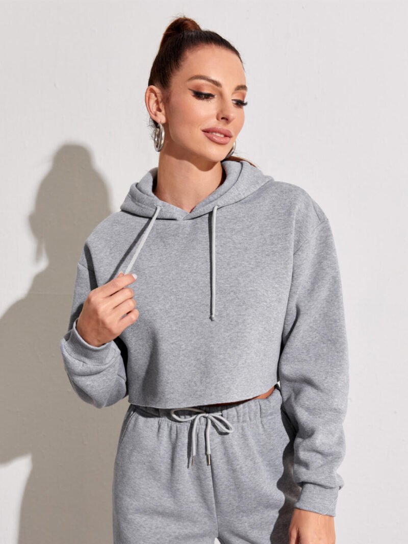 Cloud Stitch Cropped Hoodie - Image 14