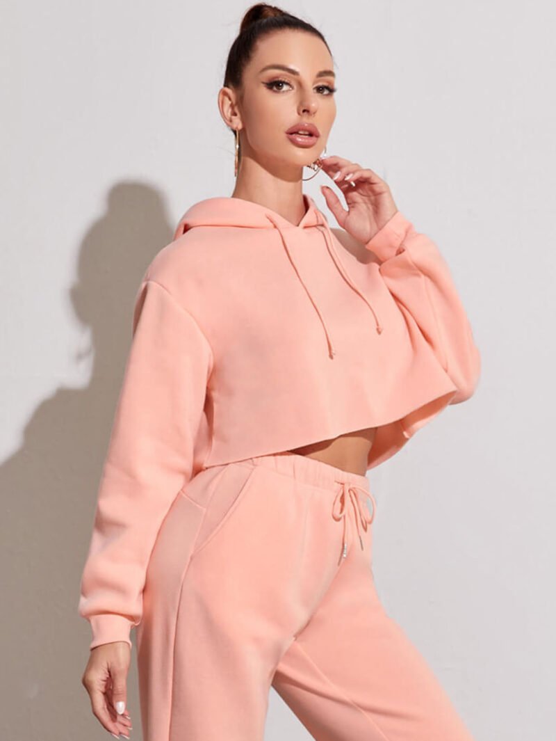 Cloud Stitch Cropped Hoodie - Image 8