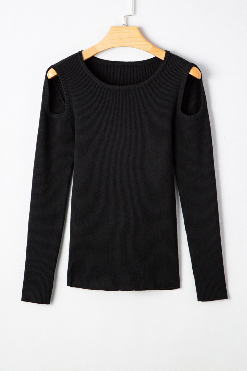 Giv'em the Cold Shoulder Sweater - Image 5