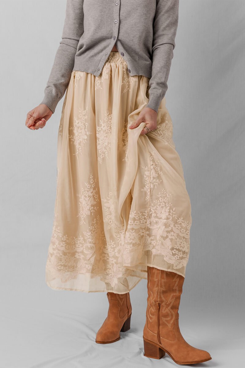 Oatmeal Fields Maxi Skirt - Image 6