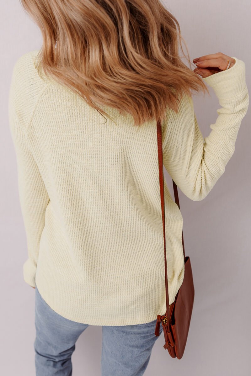 Oatmeal Henley Top - Image 2