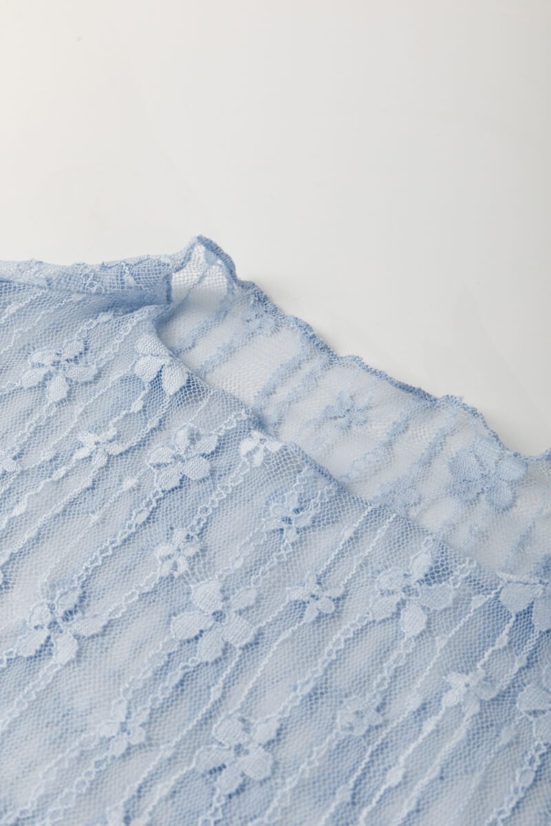 Sheer Floral Lace Top - Image 8