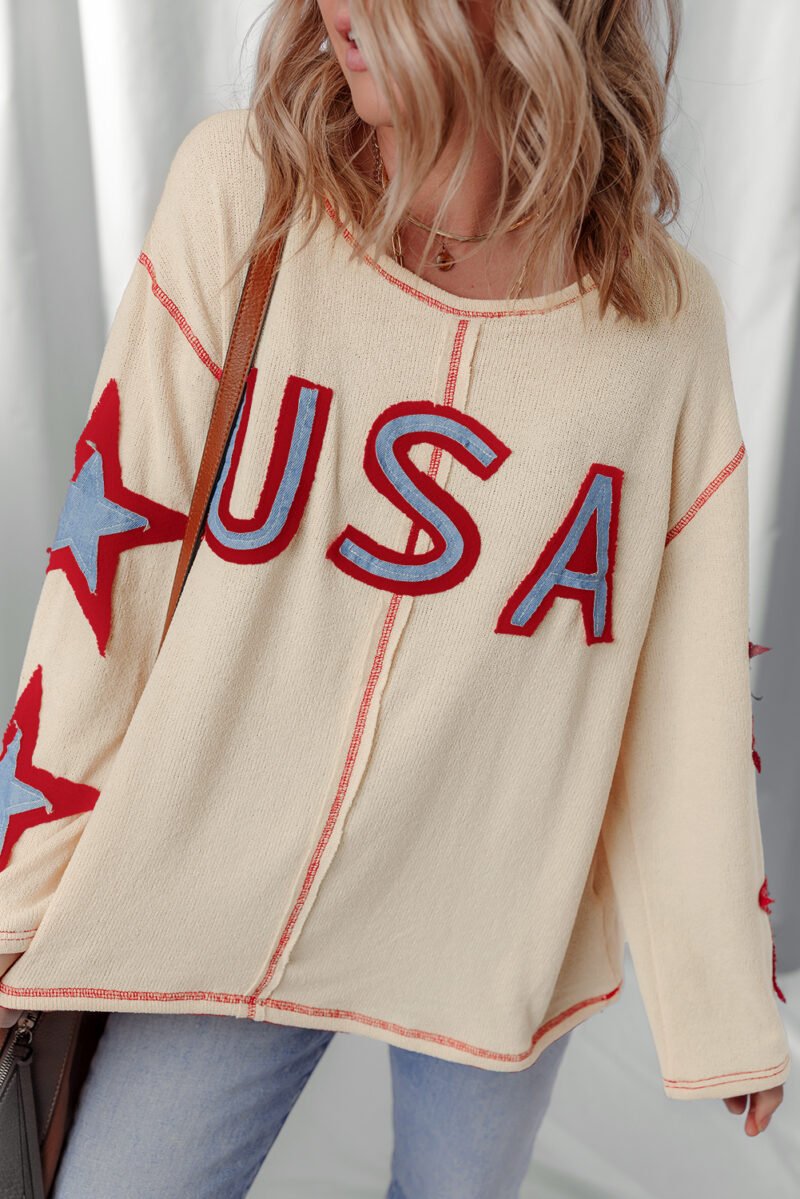 Stars and Stripes Long Sleeve Top - Image 4