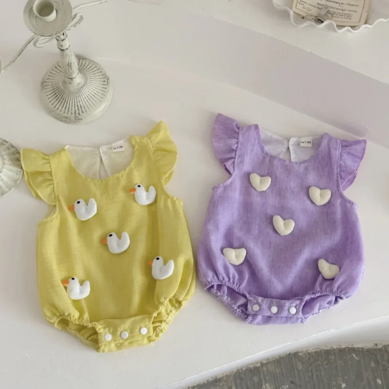 Love and Ducks Rompers