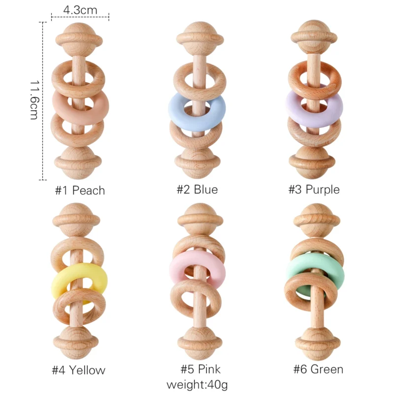 Wooden Rattle Silicone Ring - Image 7