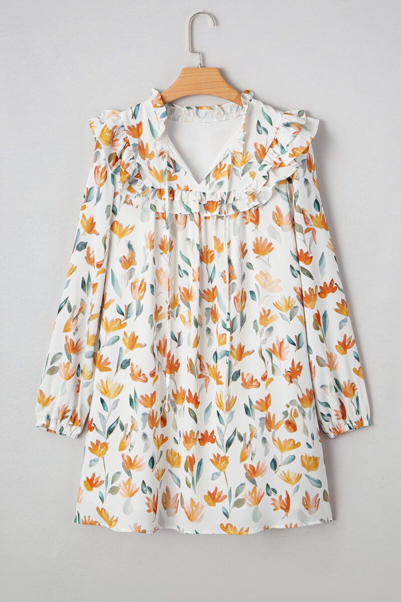 Almond Bloom Mini Dress - Image 6