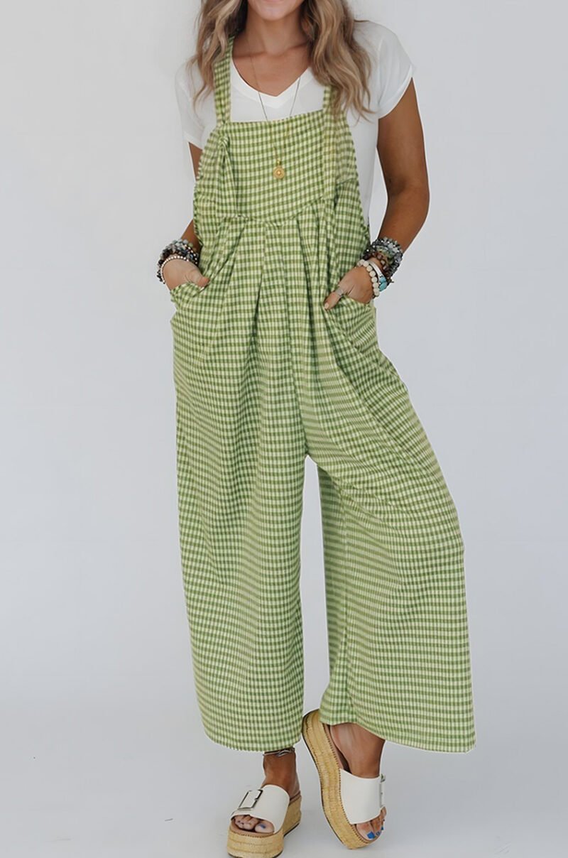 Green Gingham Overalls - Image 8