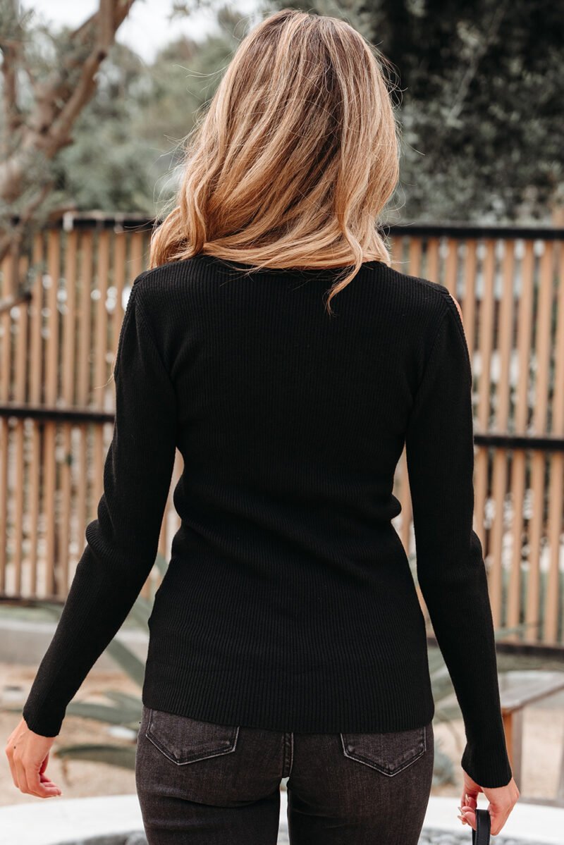 Giv'em the Cold Shoulder Sweater - Image 14