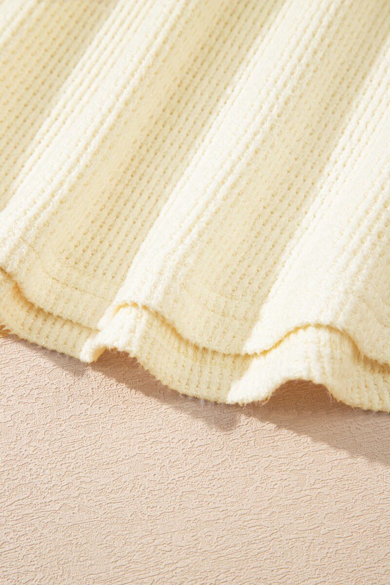 Oatmeal Henley Top - Image 14