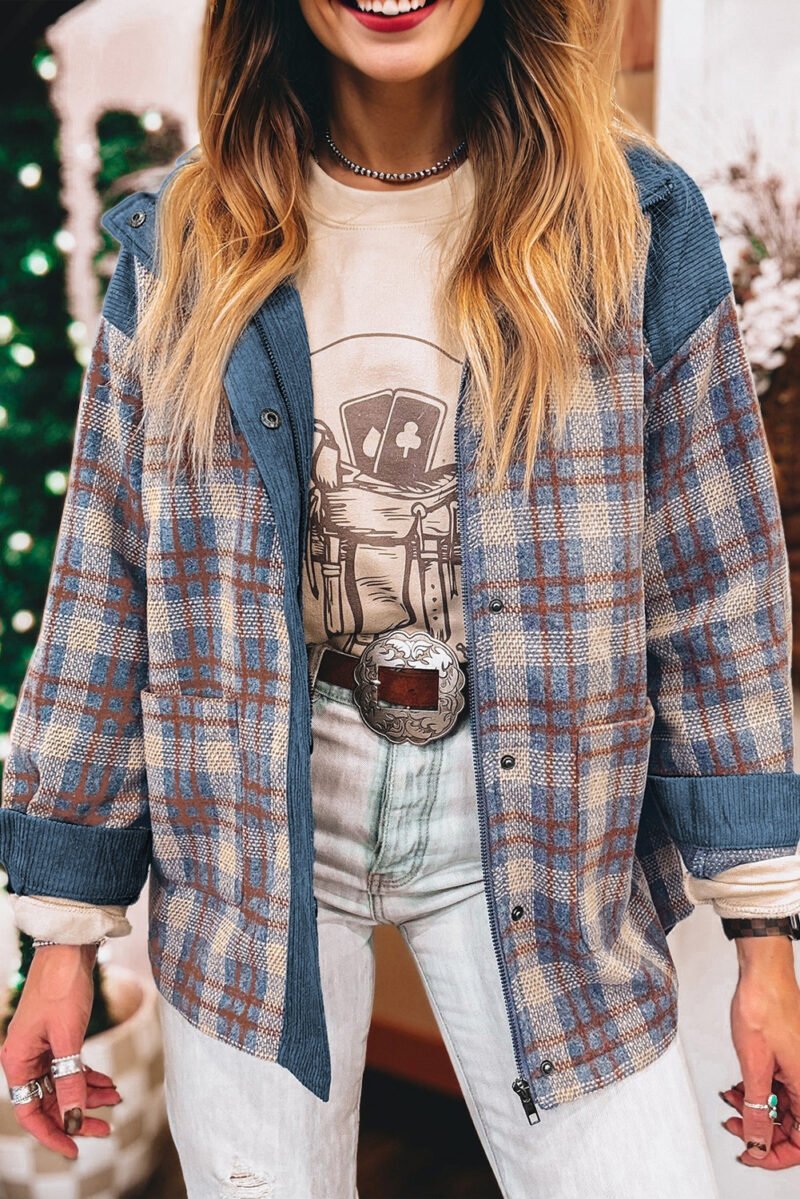 Corduroy Snap Button Shacket - Image 10