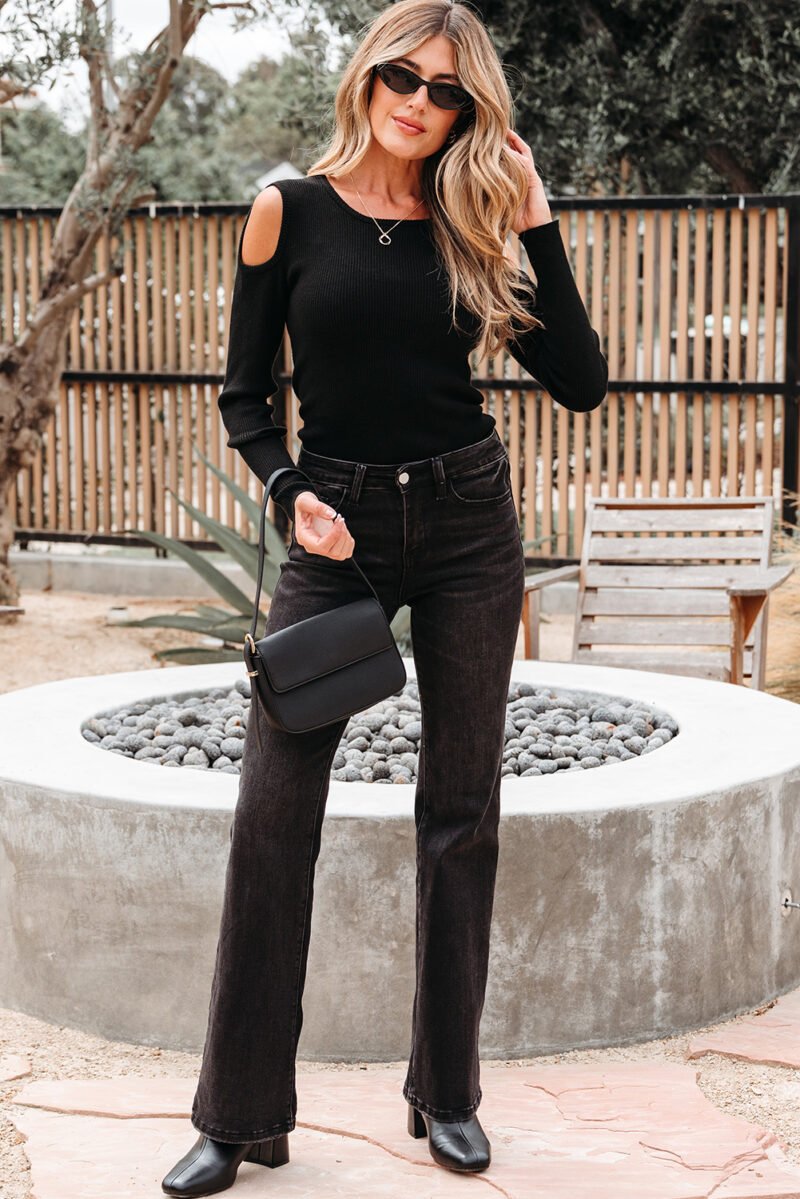 Giv'em the Cold Shoulder Sweater - Image 17