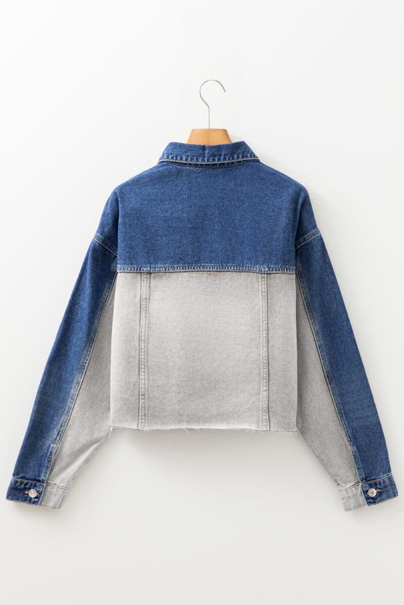 Color Block Denim Jacket - Image 8