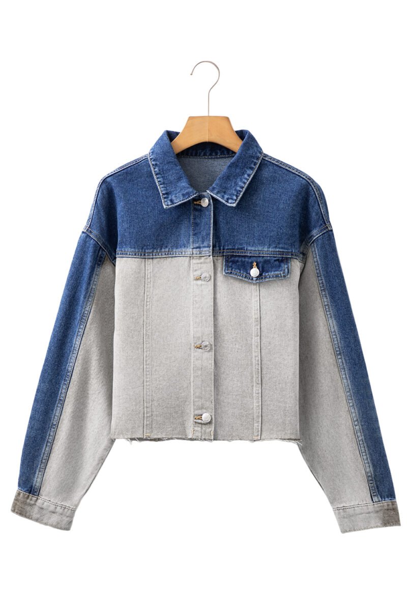 Color Block Denim Jacket - Image 23
