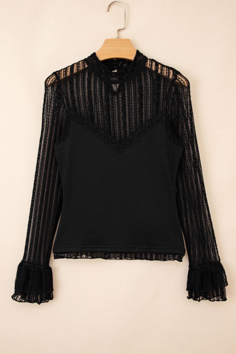 Electric Rose Black Lace Top - Image 7