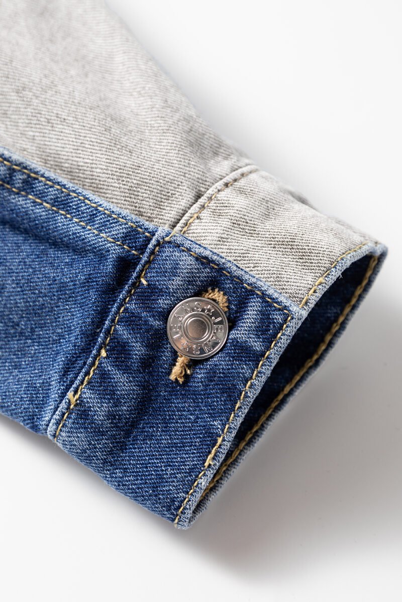 Color Block Denim Jacket - Image 10