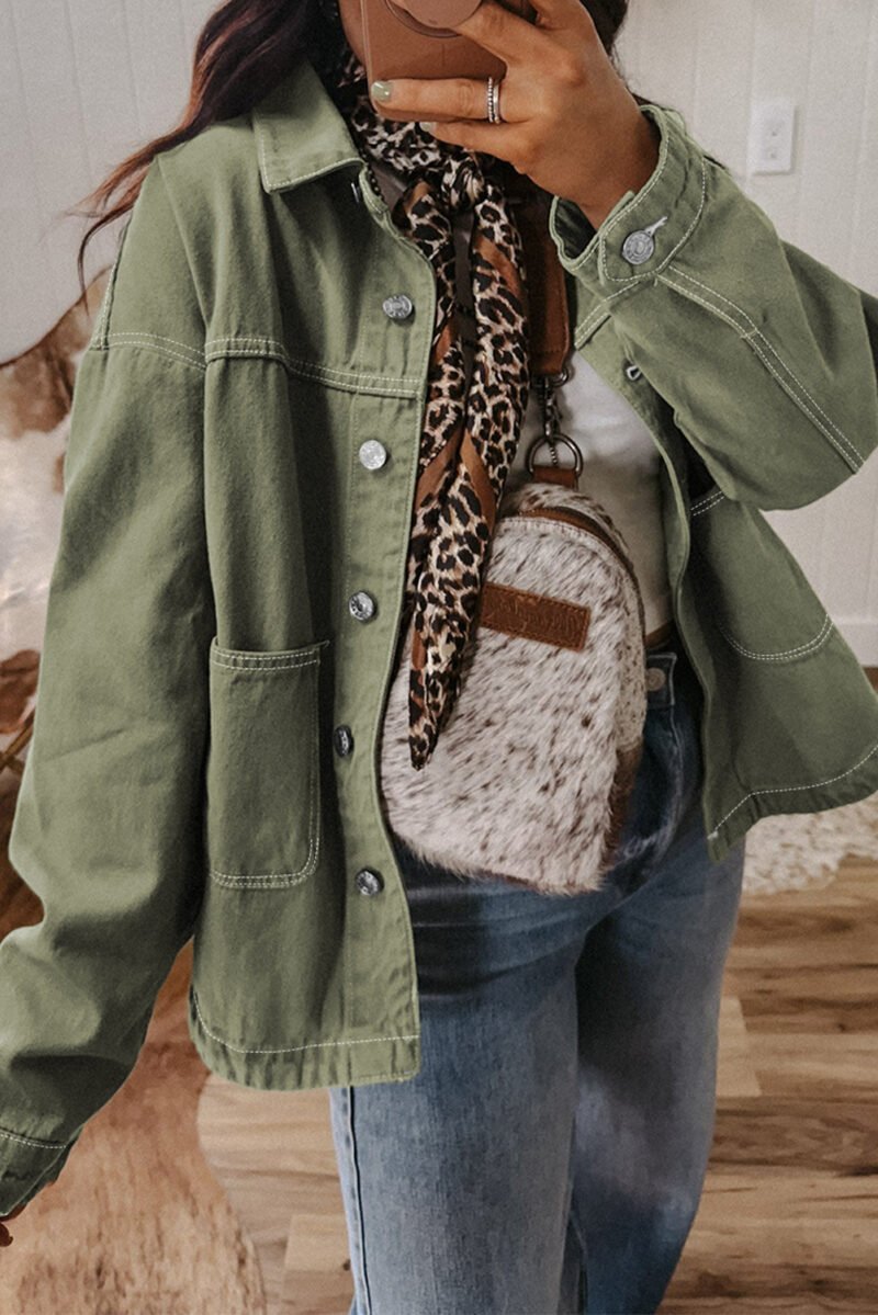 Smoke Green Denim Jacket