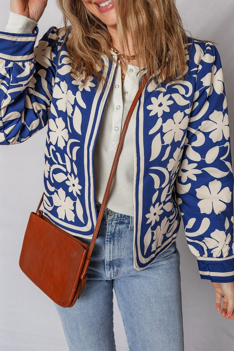 Blue Floral Tile Jacket - Image 5