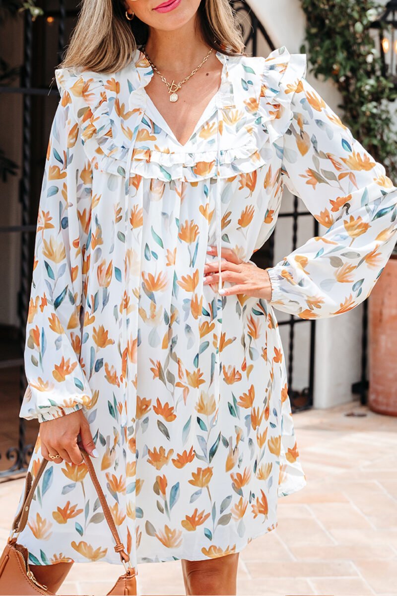 Almond Bloom Mini Dress - Image 22