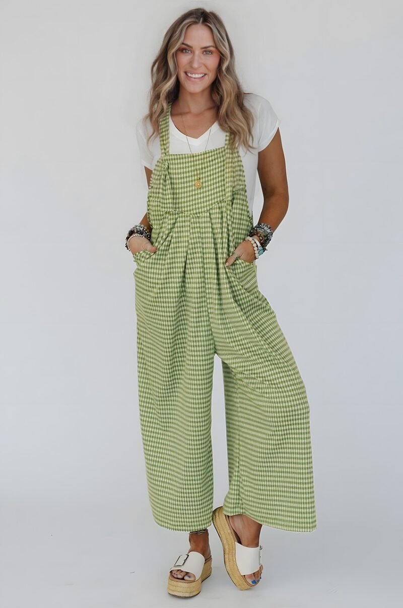 Green Gingham Overalls - Image 9