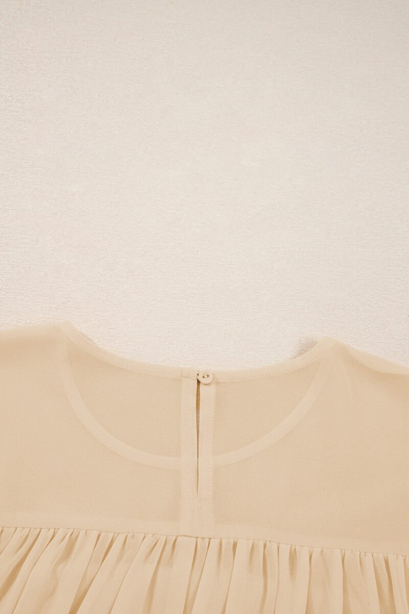 Parchment Ruffle Chiffon Blouse - Image 12