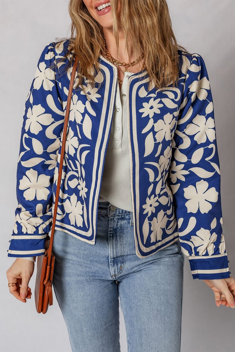 Blue Floral Tile Jacket - Image 6
