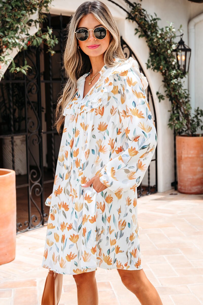 Almond Bloom Mini Dress - Image 17