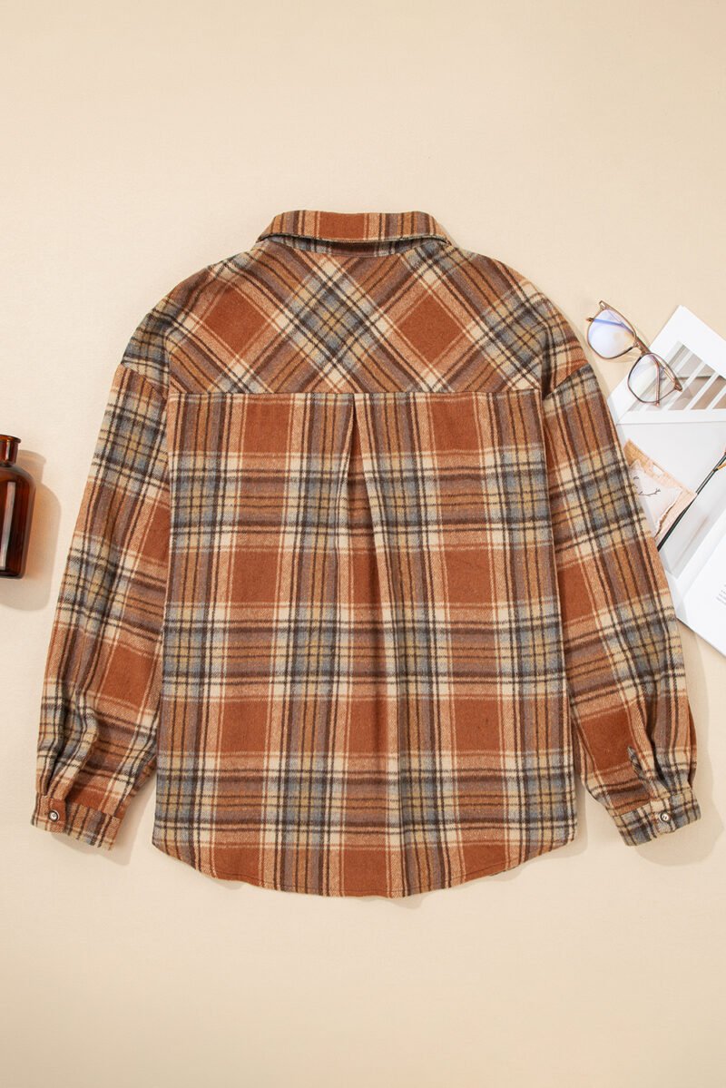 Brown Plaid Shacket - Image 2