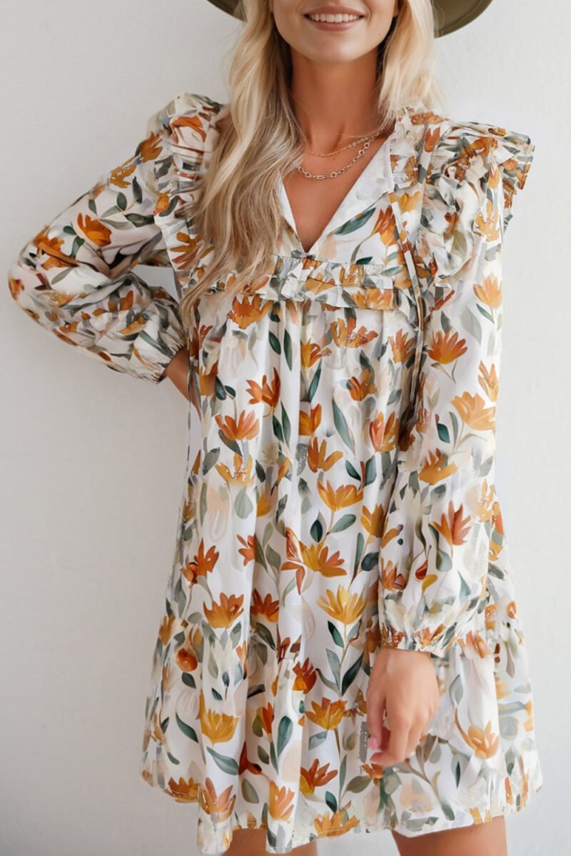 Almond Bloom Mini Dress
