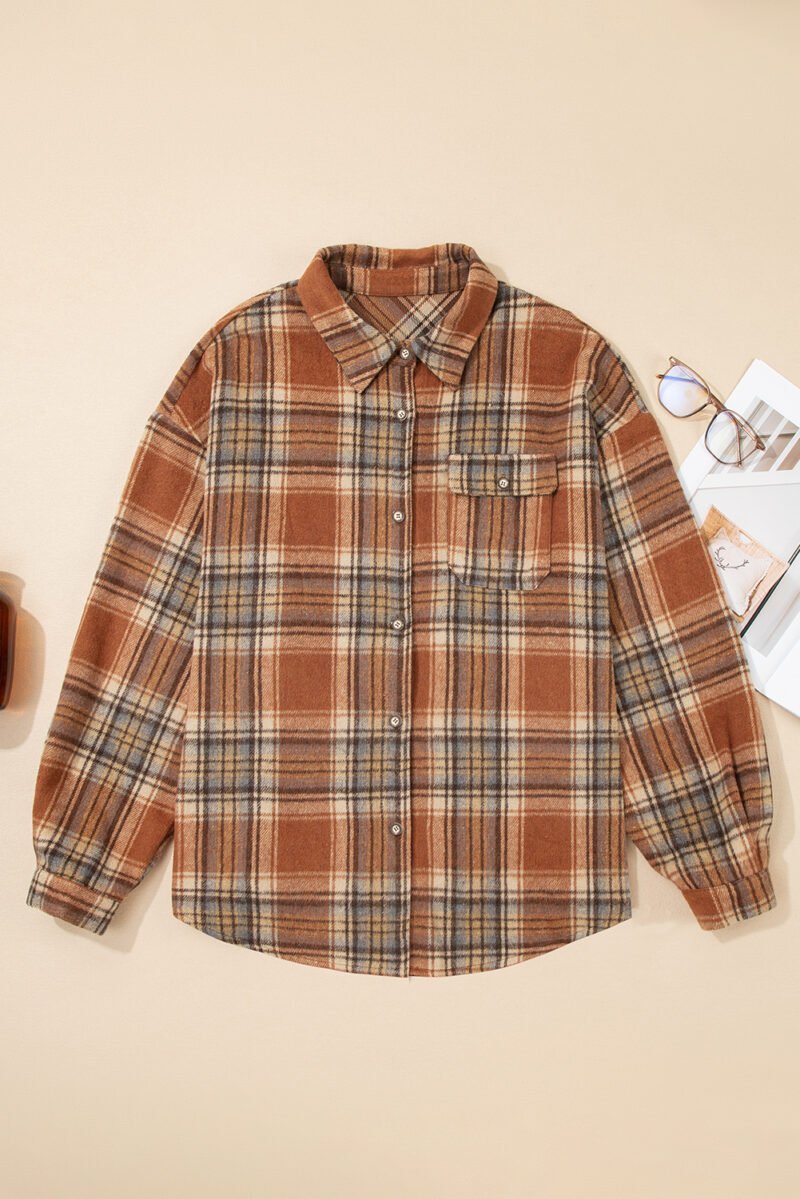 Brown Plaid Shacket