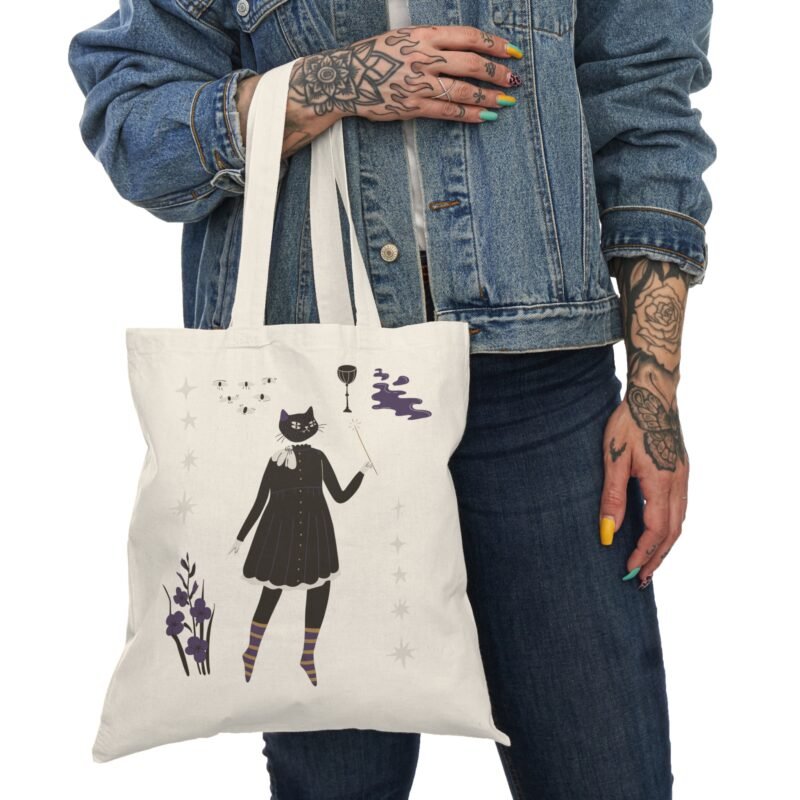 Cat & Candle Tote Bag - Image 3