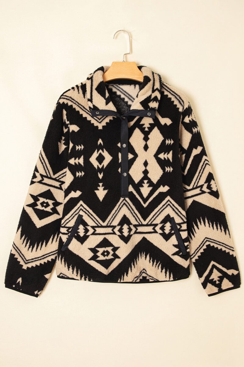 Black Western Half Zip Fleece - Image 3