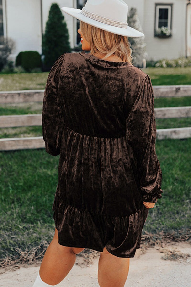 Chocolate Velvet Dress - Image 2