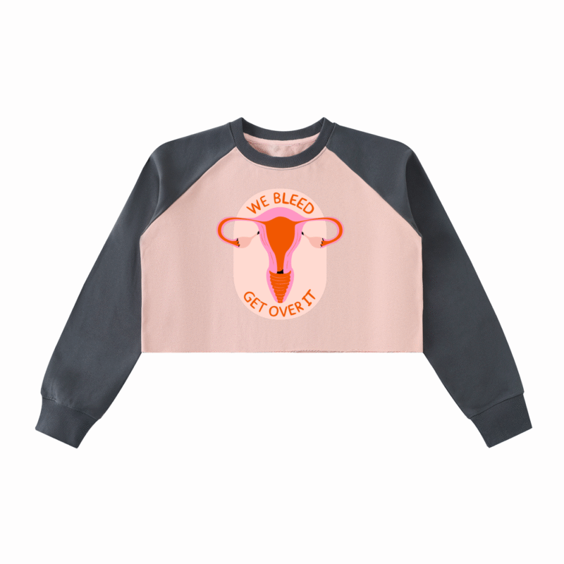 Get Over It Raglan Crop Sweat Shirt - Image 4